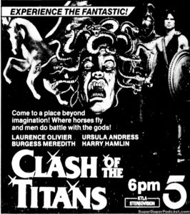 CLASH OF THE TITANS- Television guide ad.
November 3, 1985.