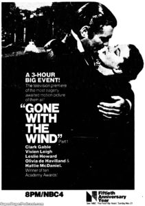 GONE WITH THE WIND- Television guide ad.
November 7, 1976.