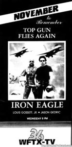 IRON EAGLE- Television guide ad. November 9, 1990.