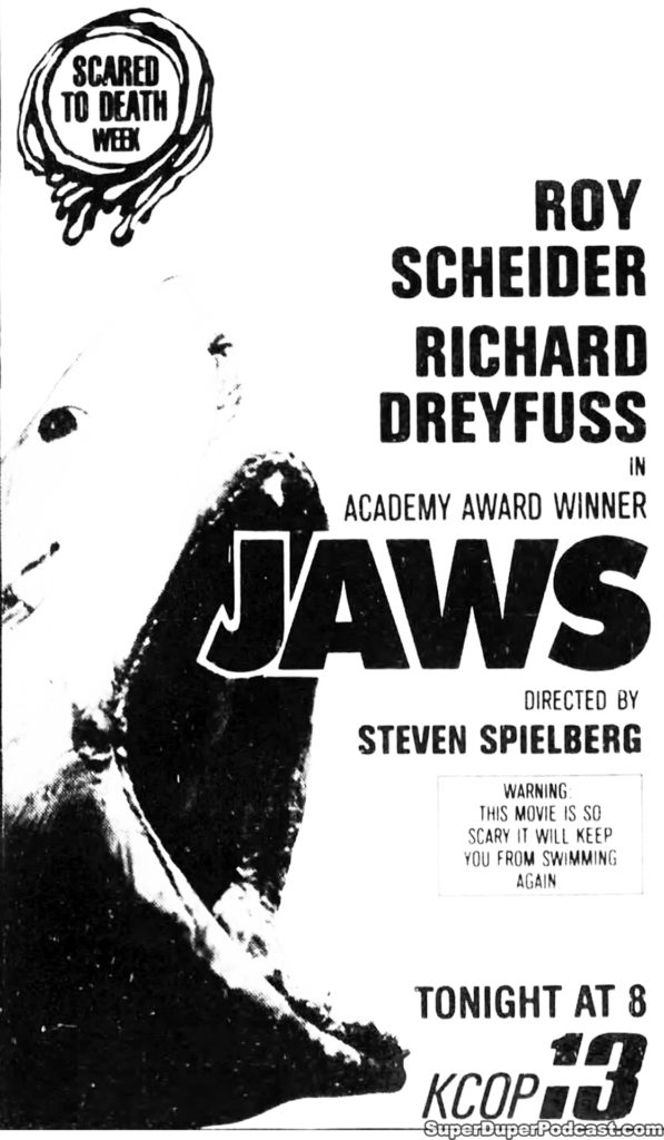JAWS- Television guide ad.
November 10, 1987.