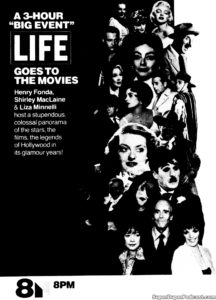 LIF GOES TO THE MOVIES- Television guide ad. October 31, 1976.