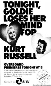 OVERBOARD- Television guide ad. November 6, 1990.