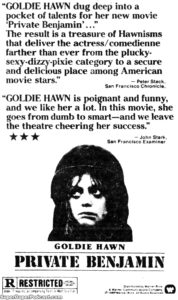 PRIVATE BENJAMIN- Newspaper ad. November 5, 1980.