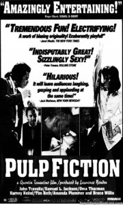 PULP FICTION- Newspaper ad. November 13. 1994.