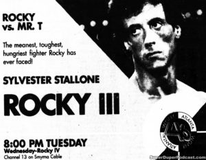 ROCKY III- Television guide ad. November 17, 1992.