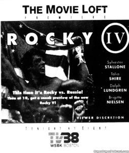 ROCKY IV- Television guide ad. November 15. 1990.