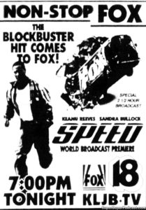 SPEED- Television guide ad. November 19, 1996.