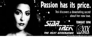 STAR TREK THE NEXT GENERATION- Season 3, episode 08, The Price television guide ad. November 12. 1989.