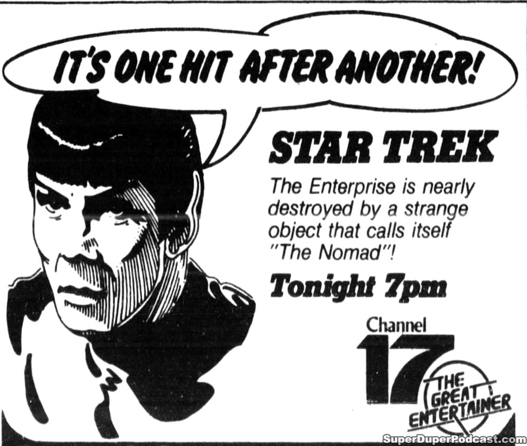 STAR TREK THE ORIGINAL SERIES-
Season 2, 1pisode 3, The Changeling.
October 30, 1980.