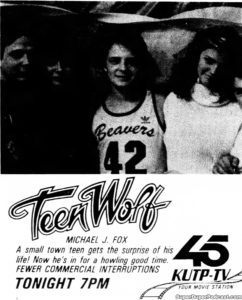 TEEN WOLF- Television guide ad. November 9, 1990.