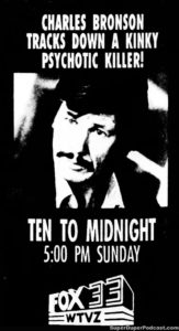 10 TO MIDNIGHT- Television guide ad. November 12. 1990.