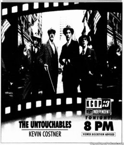 THE UNTOUCHABLES- Television guide ad. November 15. 1994.