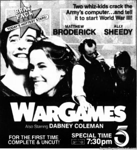 WARGAMES- Television guide ad.
November 3, 1987.