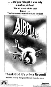 AIRPLANE- Newspaper ad.
December 26, 1980.