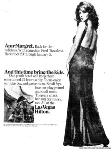 ANN-MARGRET- Newspaper ad. December 23, 1975.