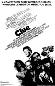 CLUE- Newspaper ad. December 12, 1985.