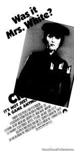 CLUE- Newspaper ad. December 4, 1985.