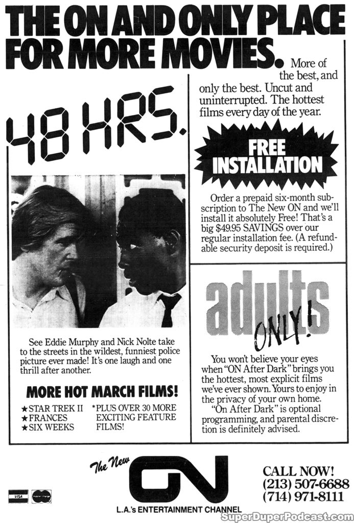 48 HRS.- Television guide ad.
February 26, 1984.