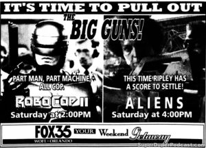 ALIENS/ROBOCOP- Television guide ad.
February 25, 1995.