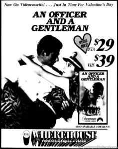 AN OFFICER AND A GENTLEMAN- Home video ad. February 13, 1983.