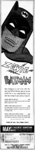 BATMAN- Newspaper ad.
February 11, 1966.