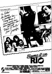 BLAME IT ON RIO- Newspaper ad. February 18, 1984.