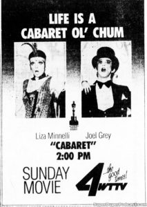 CABARET- Television guide ad. February 14, 1988.