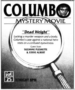 COLUMBO- Television guide ad.
February 9, 1990.