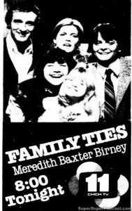 FAMILY TIES- Television guide ad. Canada.
February 23, 1983.