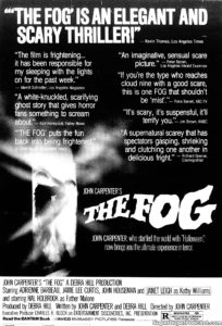THE FOG- Newspaper ad. February 8, 1980.