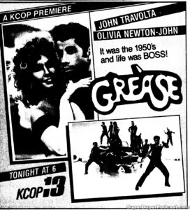 GREASE- Television guide ad.
February 22, 1987.