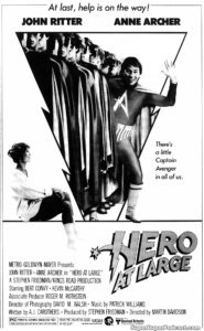 HERO AT LARGE- Newspaper ad. February 8, 1980.