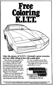 KNIGHT RIDER- Newspaper ad. February 18, 1984.