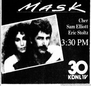 MASK- Television guide ad. February 14, 1988.