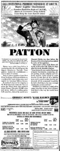 PATTON- Newspaper ad.
February 18, 1970.