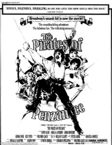 THE PIRATES OF PENZANCE- Newspaper ad. February 13, 1983.