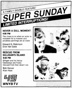 RESCUE FROM GILLIGAN'S ISLAND- Television guide ad. February 28, 1988.