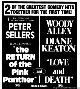 THE RETURN OF THE PINK PANTHER- Newspaper ad.
February 29, 1976.