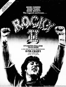 ROCKY II- Television guide ad. February 14, 1982.