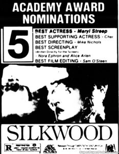 SILKWOOD- Newspaper ad. February 29, 1984.