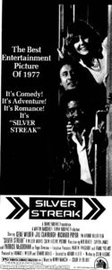 SILVER STREAK- Newspaper ad. February 22, 1977.