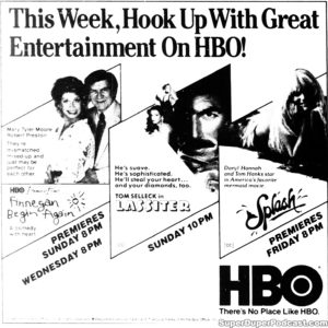 SPLASH- Television guide ad.
February 24, 1985.
