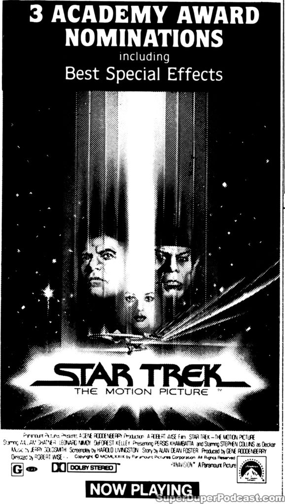 STAR TREK THE MOTION PICTURE- Newspaper ad. February 29, 1980.