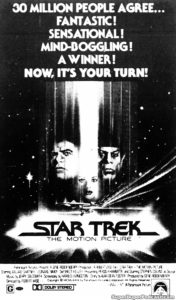 STAR TREK THE MOTION PICTURE- Newspaper ad. February 8, 1980.