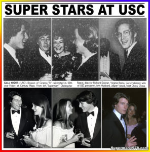 SUPERMAN THE MOVIE- USC's Division of Cinema/TV 50th anniversary celebration newspaper article.
February 9, 1979.
Caped Wonder Stuns City!