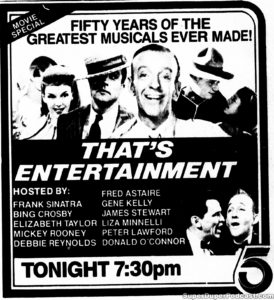 THAT'S ENTERTAINMENT- Television guide ad. February 21, 1984.