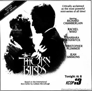 THE THORN BIRDS- Television guide ad. February 23, 1987.