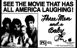 THREE MEN AND A BABY- Newspaper ad. February 29, 1988.