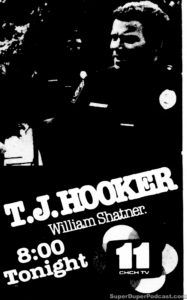 TJ HOOKER- Television guide ad. Canada.
February 19, 1983.