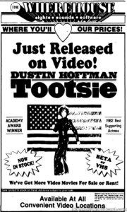 TOOTSIE- Home video ad.
February 18, 1984.